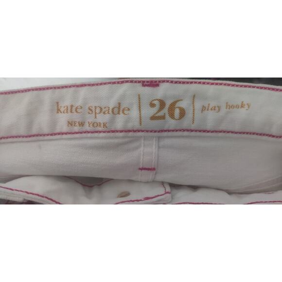 Kate Spade Play Hooky White Skinny Jeans Size 26 - Picture 6 of 6
